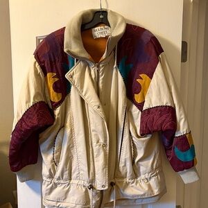 Vintage Mulberry Street EUC Puffy Appliqué Snow Jacket Size M